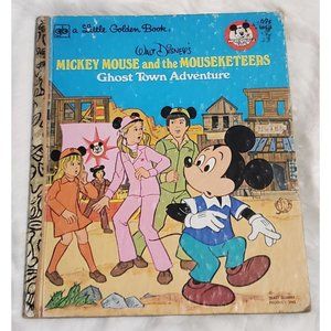 Mickey Mouse Mouseketeers Ghost Town Adventure Golden Book 1980 4th printing Vtg